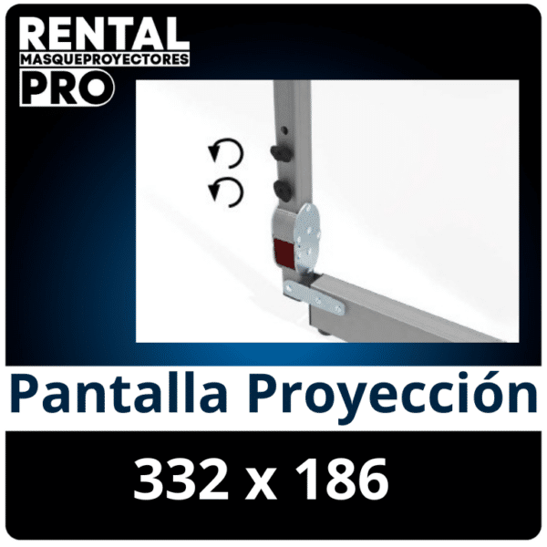 Pantalla estructurable de 332 x 186 cm para publicidad y conferencias.